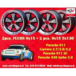 4 cerchi Fuchs 8x15 + 9x15 5x130 Porsche 911 -1989 944 -1986