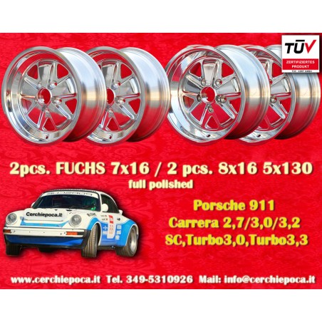 4 wheels Fuchs 7x16 + 8x16 5x130 Porsche 911 -1989 914-6 944 -1986 turbo -1989