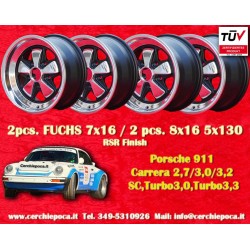 4 cerchi Fuchs 7x16 + 8x16 5x130 Porsche 911 -1989 914-6 944 -1986 turbo -1989