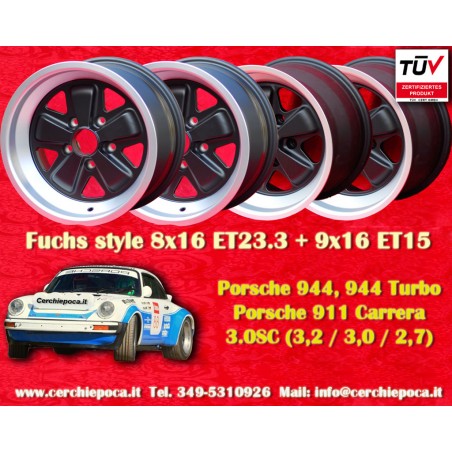 4 jantes Fuchs 8x16 + 9x16 5x130 Porsche 911 SC Carrera -1989 944 -1986 turbo -1989 