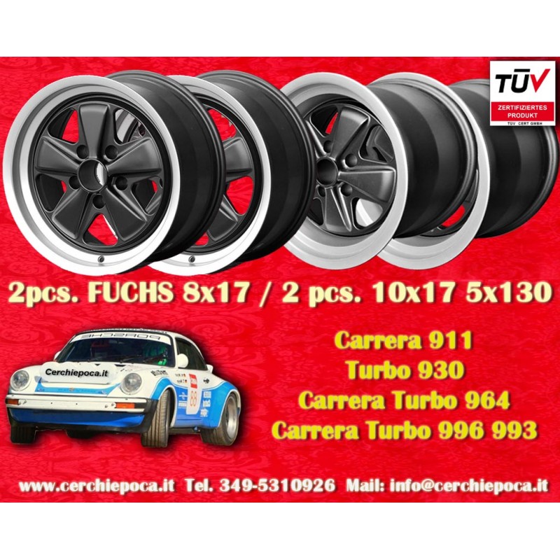 4 Felgen Fuchs 8x17 + 10x17 5x130 Porsche 911 SC Carrera -1989 turbo -1987