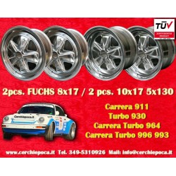 4 cerchi Fuchs 8x17 + 10x17 5x130 Porsche 911 SC Carrera -1989 turbo -1987