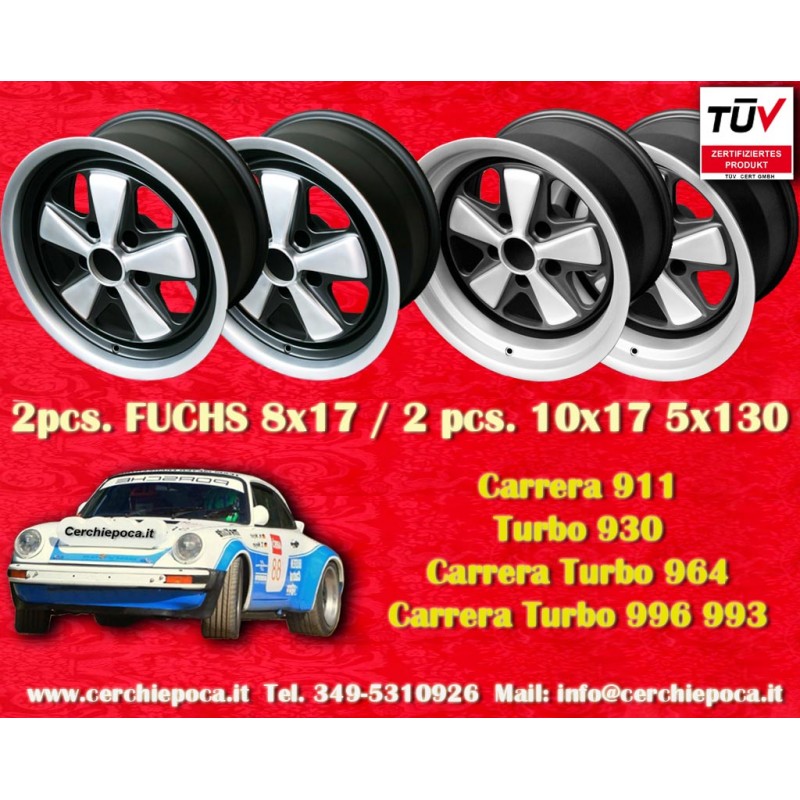 4 Felgen Fuchs 8x17 + 10x17 5x130 Porsche 911 SC Carrera -1989 turbo -1987