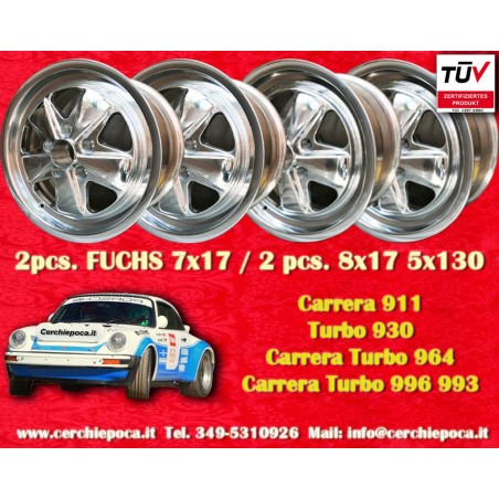 4 cerchi Fuchs 7x17 + 8x17 5x130 Porsche 911 -1989 914-6 944 -1986 turbo -1989