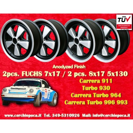 4 cerchi Fuchs 7x17 + 8x17 5x130 Porsche 911 -1989 914-6 944 -1986 turbo -1989