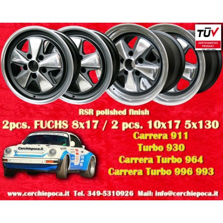 4 cerchi Fuchs 7x17 + 9x17 5x130 Porsche 911 -1989 914-6 944 -1986 turbo -1989