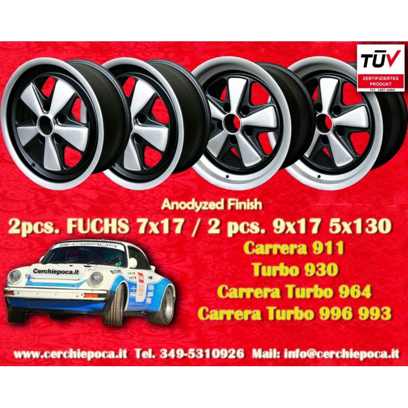 4 jantes Fuchs 7x17 + 9x17 5x130 Porsche 911 -1989 914-6 944 -1986 turbo -1989