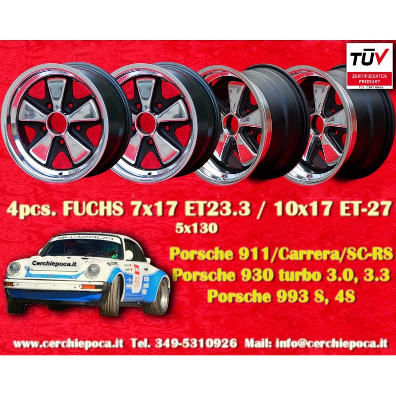 4 Felgen Fuchs 7x17 + 10x17 5x130 Porsche 911 -1989 914-6 944 -1986 turbo -1989