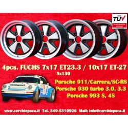 4 Felgen Fuchs 7x17 + 10x17 5x130 Porsche 911 -1989 914-6 944 -1986 turbo -1989