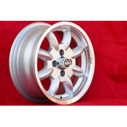 1 cerchio Minilite 6x14 4x114.3 MG Triumph Saab MBG TR2-TR6 Saab 99 Toyota Corolla Starlet Carina silver/diamond cut