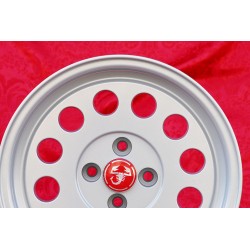 4 pcs. jantes Fiat Ronal 7x15 ET25 4x98 silver 124 SPORT COUPE SPIDER Pininfarina 500 ABARTH PANDA PUNTO