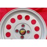 4 pcs. jantes Fiat Ronal 7x15 ET25 4x98 silver 124 SPORT COUPE SPIDER Pininfarina 500 ABARTH PANDA PUNTO