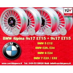 4 wheels Alpina 8x17 + 9x17 5x120 BMW M3 E30 serie 5 E12 E28 E34 serie 6 E24 serie 7 E23 E32