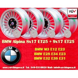 4 cerchi Alpina 8x17 + 9x17 5x120 BMW serie 5 E12 E28 E34 serie 6 E24 serie 7 E23 E32 