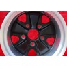 1 wheel Fuchs 11x15 5x130 Porsche 911 turbo wide body turbolook matt black/diamond cut