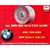 1 wheel BBS 8x16 4x100 BMW Volkswagen Opel Mazda Audi M3 E30 serie 5 E12 E28 E34 serie 6 E24 serie 7 E23 E32 E3 E9 silve