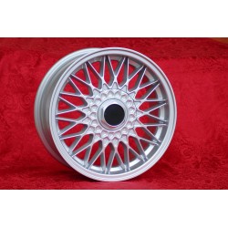 1 cerchio BBS 8x16 4x100 BMW Volkswagen Opel Mazda Audi M3 E30 serie 5 E12 E28 E34 serie 6 E24 serie 7 E23 E32 E3 E9 sil