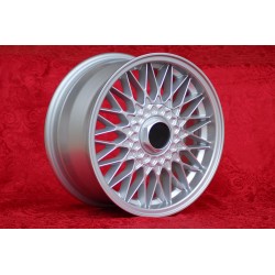 1 cerchio BBS 8x16 4x100 BMW Volkswagen Opel Mazda Audi M3 E30 serie 5 E12 E28 E34 serie 6 E24 serie 7 E23 E32 E3 E9 sil