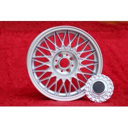 1 cerchio BBS 8x16 4x100 BMW Volkswagen Opel Mazda Audi M3 E30 serie 5 E12 E28 E34 serie 6 E24 serie 7 E23 E32 E3 E9 sil