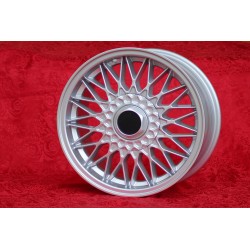 1 cerchio BBS 8x16 4x100 BMW Volkswagen Opel Mazda Audi M3 E30 serie 5 E12 E28 E34 serie 6 E24 serie 7 E23 E32 E3 E9 sil