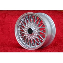 1 cerchio BBS 8x16 4x100 BMW Volkswagen Opel Mazda Audi M3 E30 serie 5 E12 E28 E34 serie 6 E24 serie 7 E23 E32 E3 E9 sil