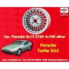 1 jante X-Spoke 6x15 4x108 Porsche 924 924S silver