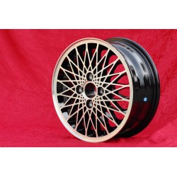 1 jante X-Spoke 6x15 4x108 Porsche 924 924S black/polished