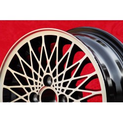 1 jante X-Spoke 6x15 4x108 Porsche 924 924S black/polished