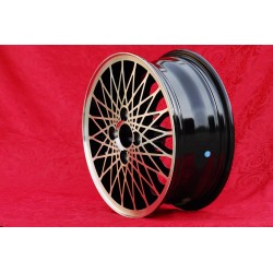 1 wheel X-Spoke 6x15 4x108 Porsche 924 924S black/polished