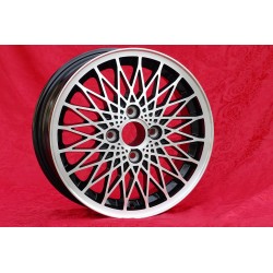 4 wheels X-Spoke 6x15 4x108 Porsche 924 924S black/polished