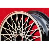 4 cerchi X-Spoke 6x15 4x108 Porsche 924 924S black/polished