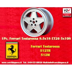 1 wheel Penta 8.5x18 5x108 Ferrari Testarossa 512TR 512M silver