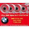 4 wheels Alpina 8x17 5x120 BMW serie 5 E12 E28 E34 serie 6 E24 serie 7 E23 E32  silver/black 