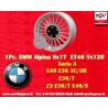 1 Felge Alpina 8x17 5x120 BMW serie 3 E36 E46  silver/black