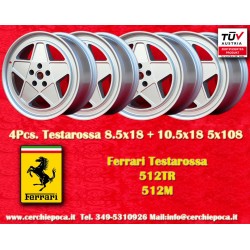 4 cerchi Penta 8.5x18 + 10.5x18 5x108 Ferrari Testarossa 512TR 512M