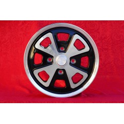 1 cerchio Baby Fuchs 5.5x15 4x130 Porsche Volkswagen 914-4 VW Beetle 1968-- Karmann Ghia Typ 34 black/diamond cut