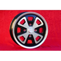 1 wheel Baby Fuchs 5.5x15 4x130 Porsche Volkswagen 914-4 VW Beetle 1968-- Karmann Ghia Typ 34 black/diamond cut