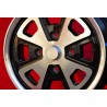 1 wheel Baby Fuchs 5.5x15 4x130 Porsche Volkswagen 914-4 VW Beetle 1968-- Karmann Ghia Typ 34 black/diamond cut