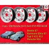 4 jantes OE steel 5.5x15 4x130 Volkswagen Porsche Beetle 67- Karmann Ghia 67- Typ 3 411 412 Porsche 914  silver