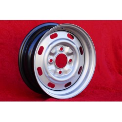 4 cerchi OE steel 5.5x15 4x130 Volkswagen Porsche Beetle 67- Karmann Ghia 67- Typ 3 411 412 Porsche 914  silver