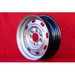 4 wheels OE steel 5.5x15 4x130 Volkswagen Porsche Beetle 67- Karmann Ghia 67- Typ 3 411 412 Porsche 914  silver