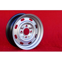 4 Felgen OE steel 5.5x15 4x130 Volkswagen Porsche Beetle 67- Karmann Ghia 67- Typ 3 411 412 Porsche 914  silver