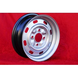 4 cerchi OE steel 5.5x15 4x130 Volkswagen Porsche Beetle 67- Karmann Ghia 67- Typ 3 411 412 Porsche 914  silver