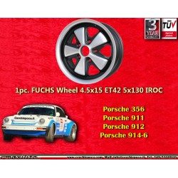 1 wheel Fuchs 4.5x15 5x130 Porsche 356 C SC 911 -1969 912 anodized look