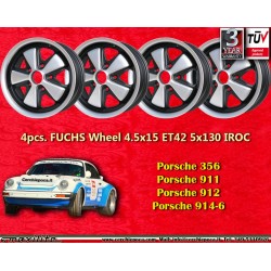 4 jantes Fuchs 4.5x15 5x130...