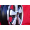 4 wheels Fuchs 4.5x15 5x130 Porsche 356 C SC 911 -1969 912 anodized look