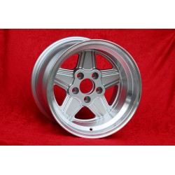 1 cerchio Penta 10x15 5x112 Mercedes w107 w108 w109 Red Pig 300 SEL silver/diamond cut