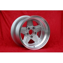 1 cerchio Penta 10x15 5x112 Mercedes w107 w108 w109 Red Pig 300 SEL silver/diamond cut