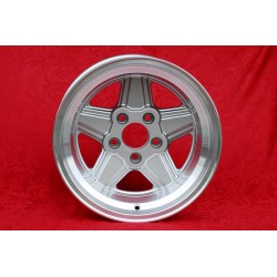 2 Felgen Penta 10x15 5x112 Mercedes w107 w108 w109 Red Pig 300 SEL silver/diamond cut