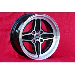 1 jante RS 7x15 4x108 Ford Escort Mk1-2 Capri Cortina black/diamond cut